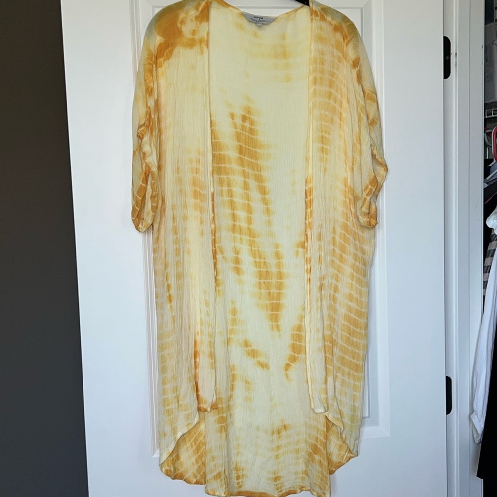 Shop1One Rayon Crepe Tie-dye cardigan/duster L